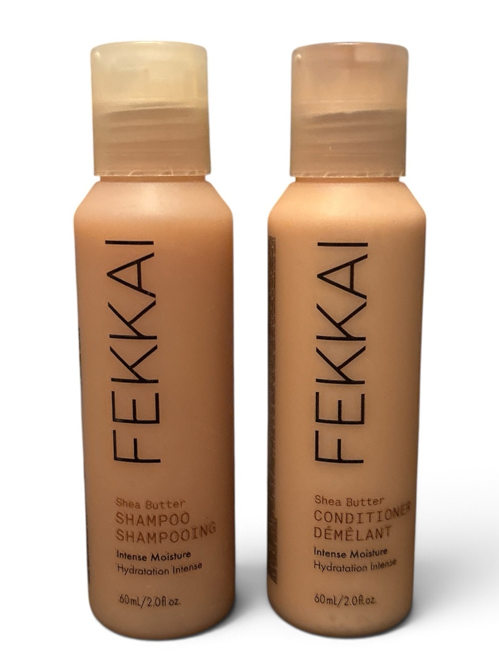 NEW FEKKAI Shea Butter Shampoo Conditioner Duo 2 oz Travel Size Sealed